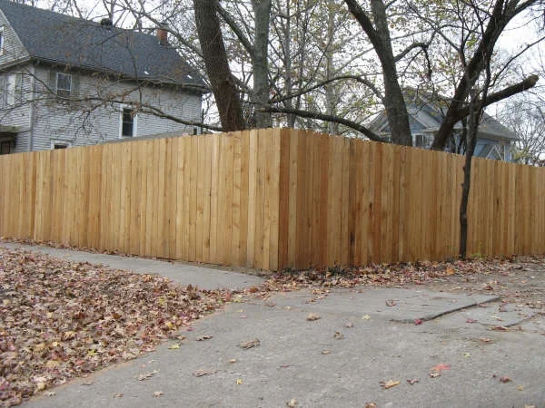 Privacy wood fence